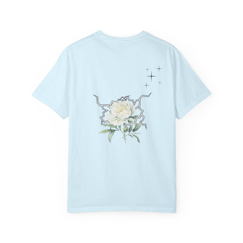 Floral Dogwood Tee — White Botanical Graphic T-Shirt