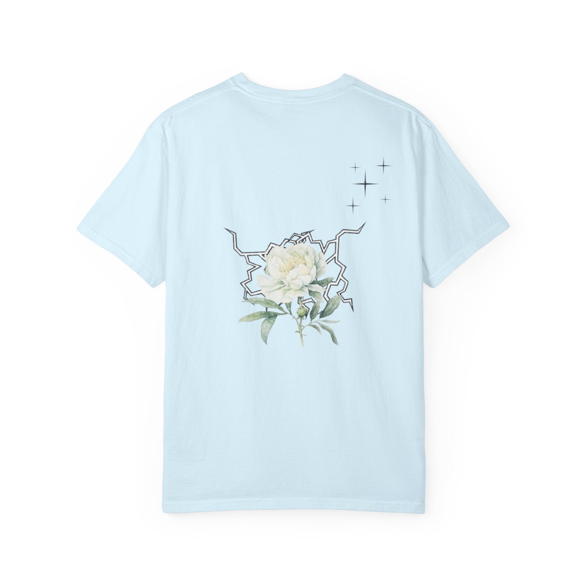 Floral Dogwood Tee — White Botanical Graphic T-Shirt