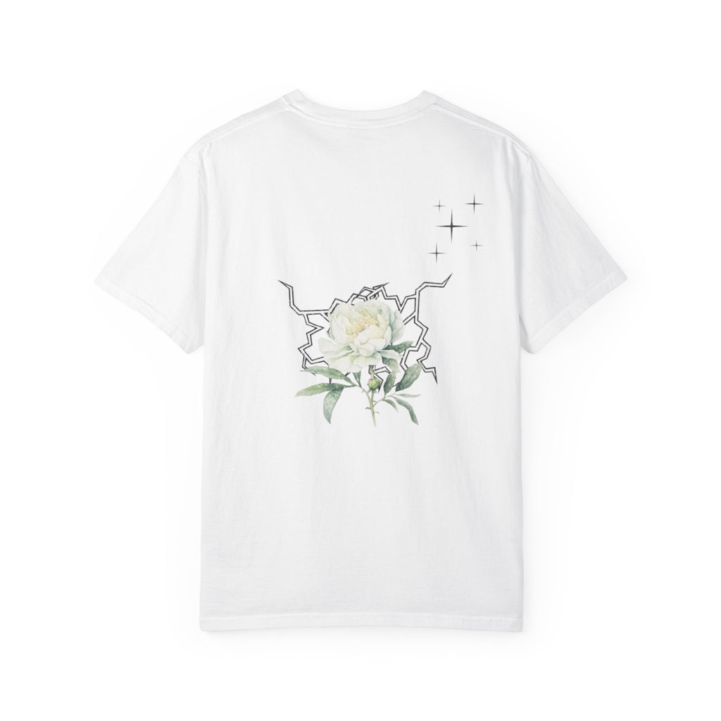 Floral Dogwood Tee — White Botanical Graphic T-Shirt