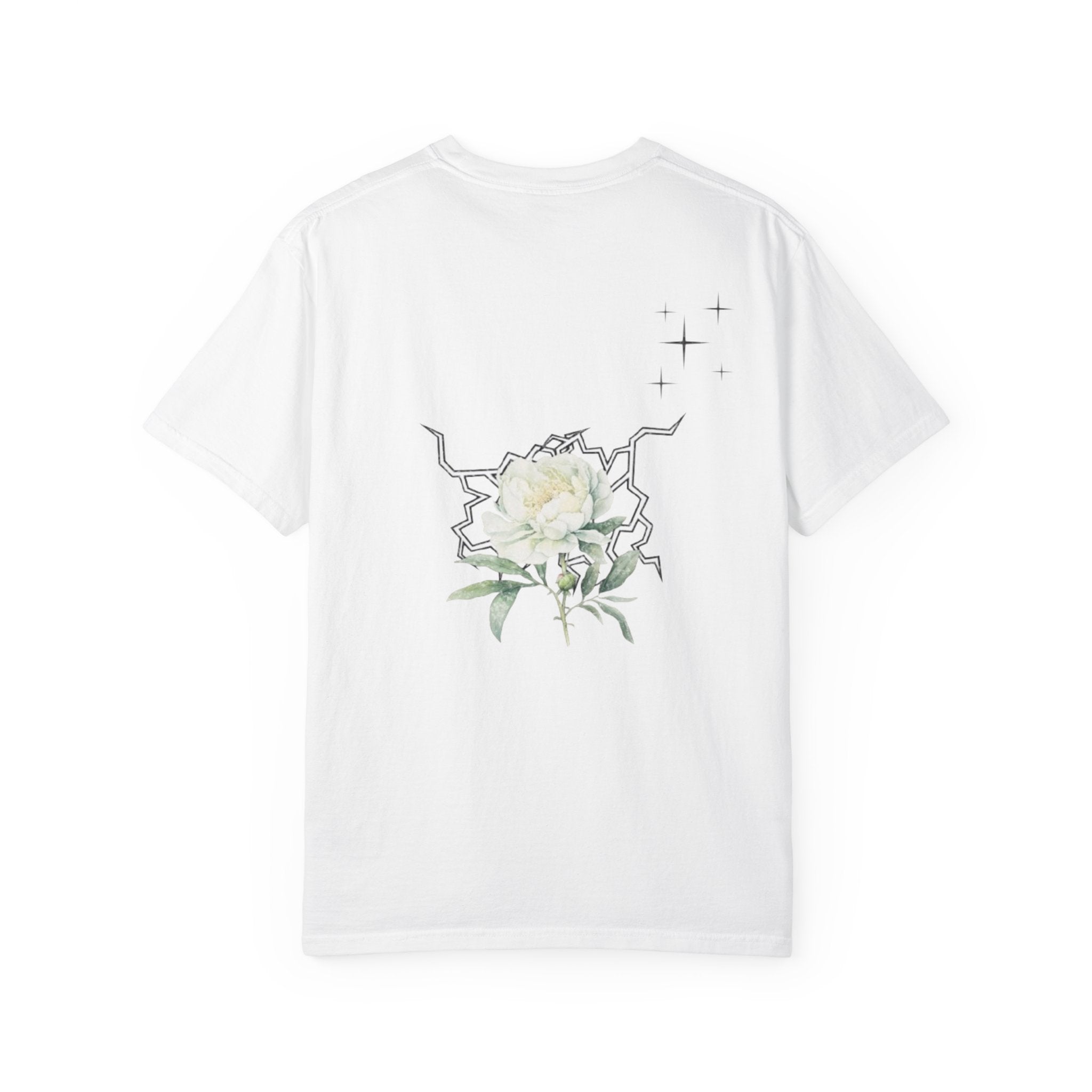 Floral Dogwood Tee — White Botanical Graphic T-Shirt