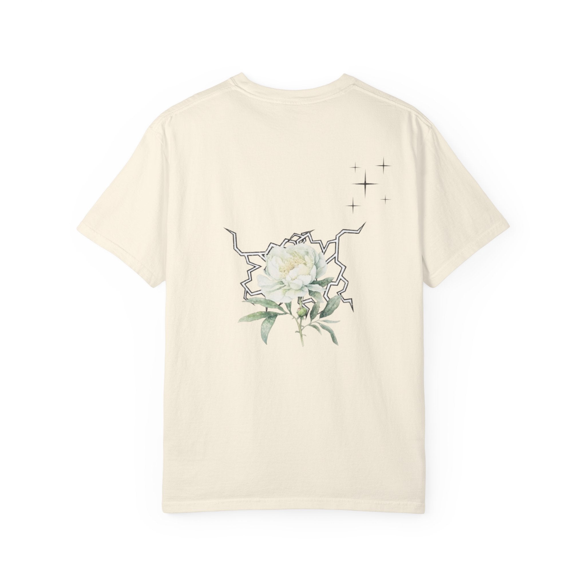 Floral Dogwood Tee — White Botanical Graphic T-Shirt