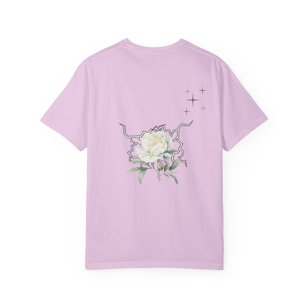 Floral Dogwood Tee — White Botanical Graphic T-Shirt