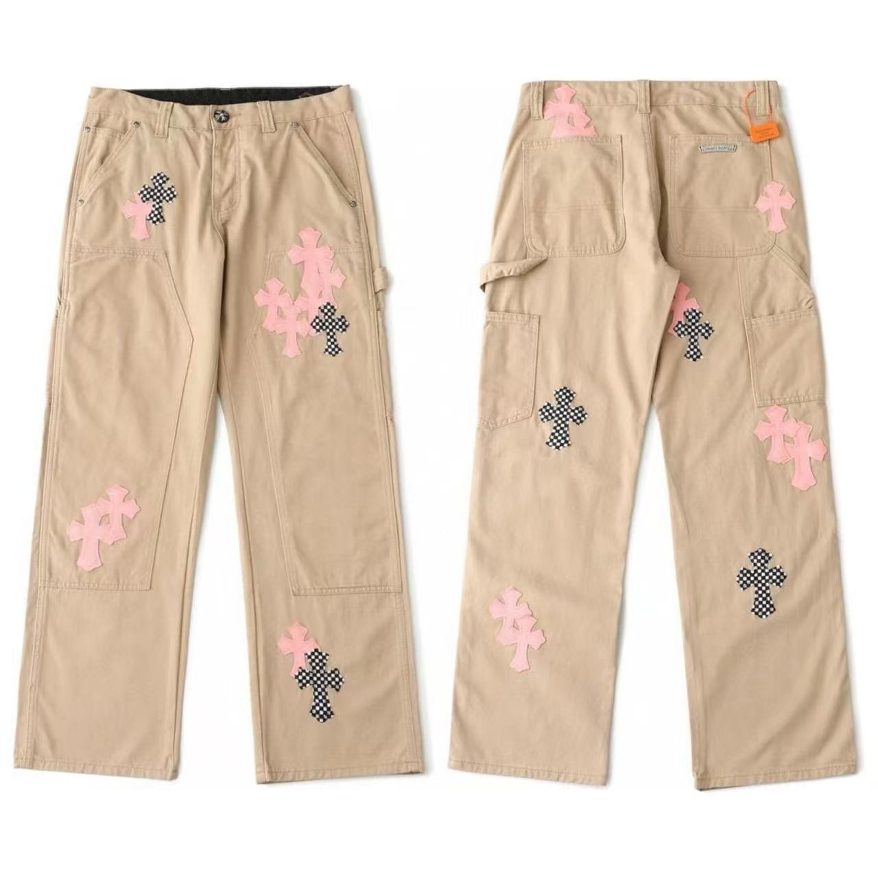 Chrome Cross Label Washed Jeans — Couple Loose Fit