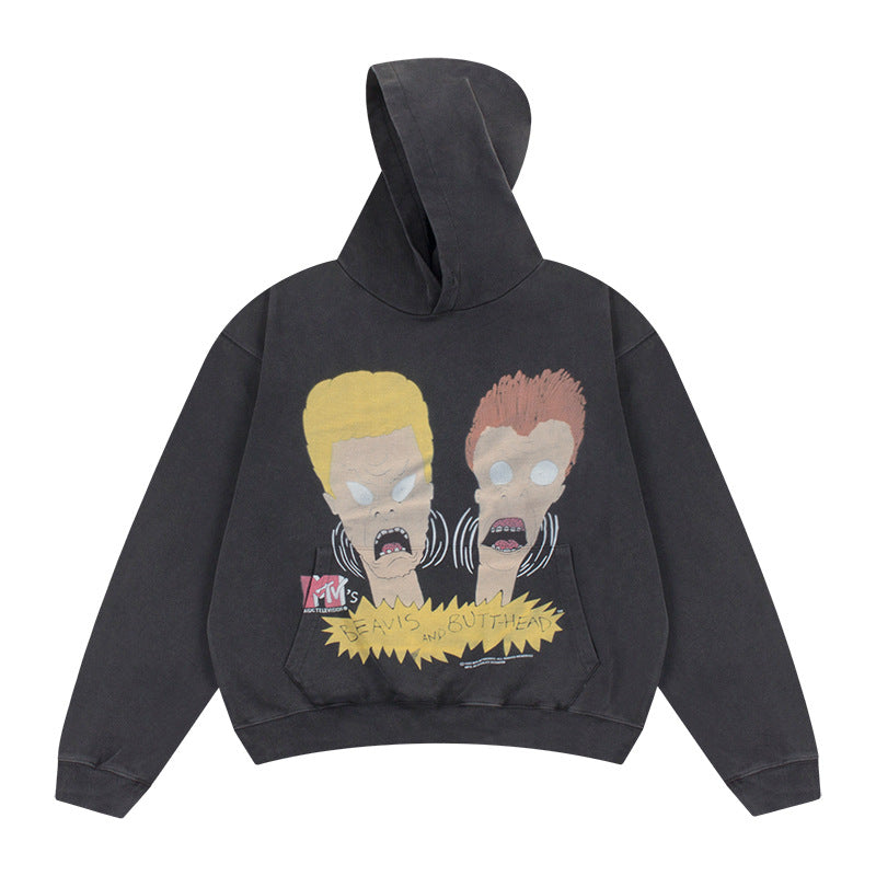 Cohen Portrait Washed Hoodie — Oversized Fit