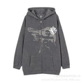 Zip-Up Hoodie Cardigan — Oversized Street Style