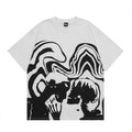 Skull Couple Graphic Tee — Dark Series Oversized