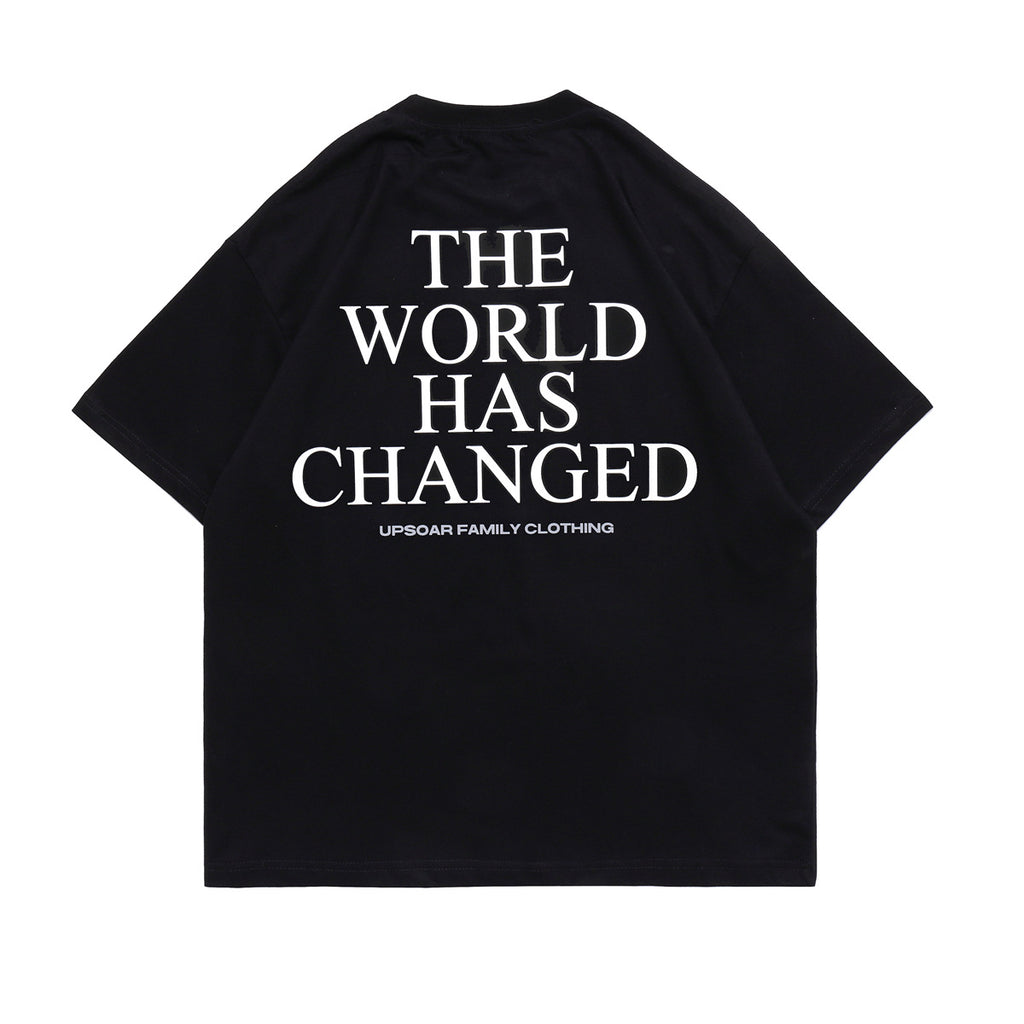 Letter Print Oversized Tee — Unisex Street Style