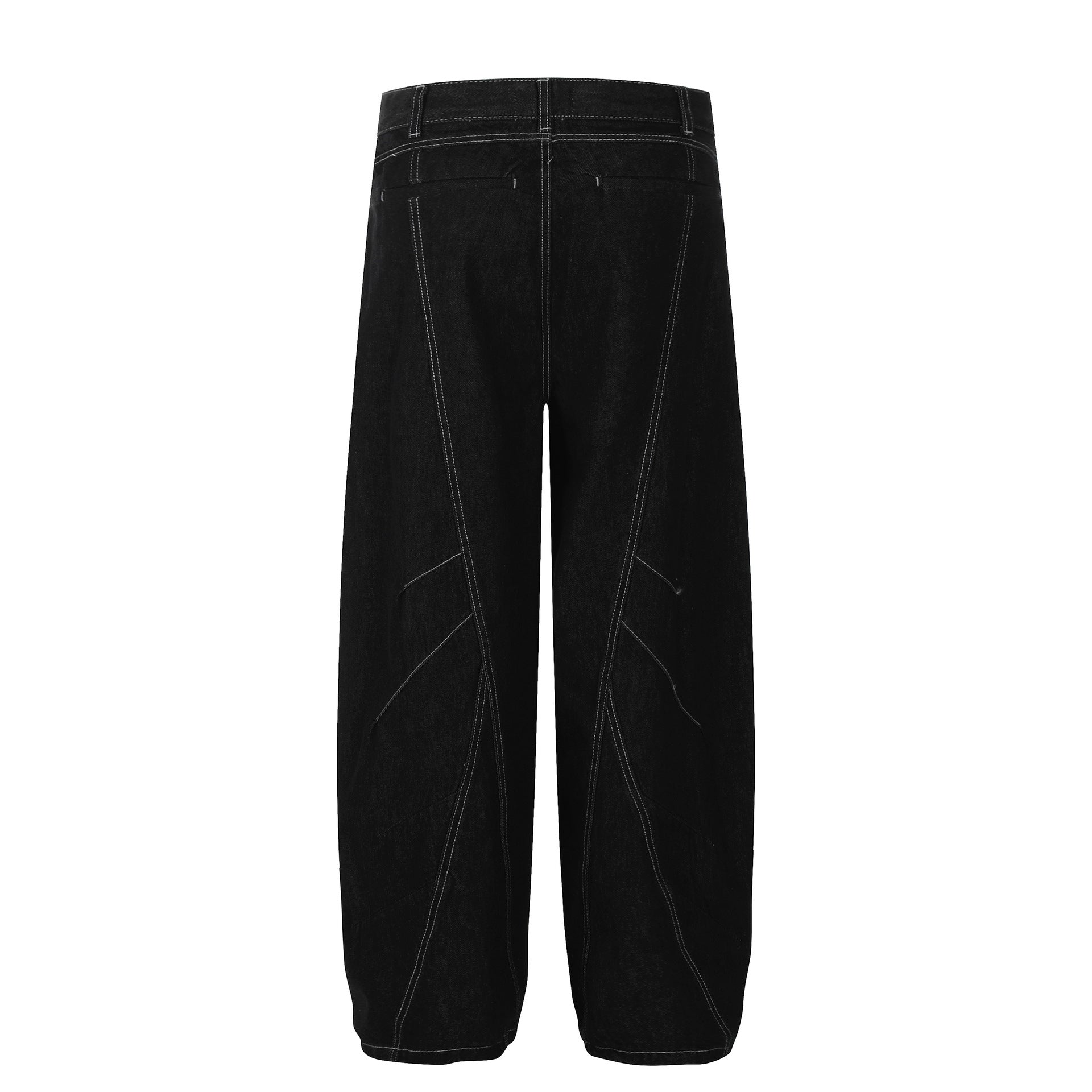 Washed Black Wide-Leg Jeans — Unisex Retro Loose Fit