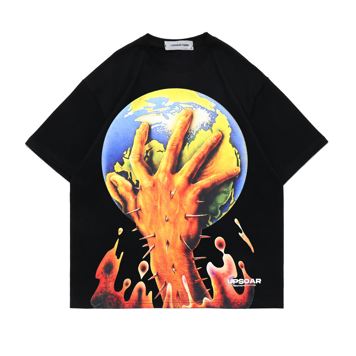 Letter Print Oversized Tee — Unisex Street Style
