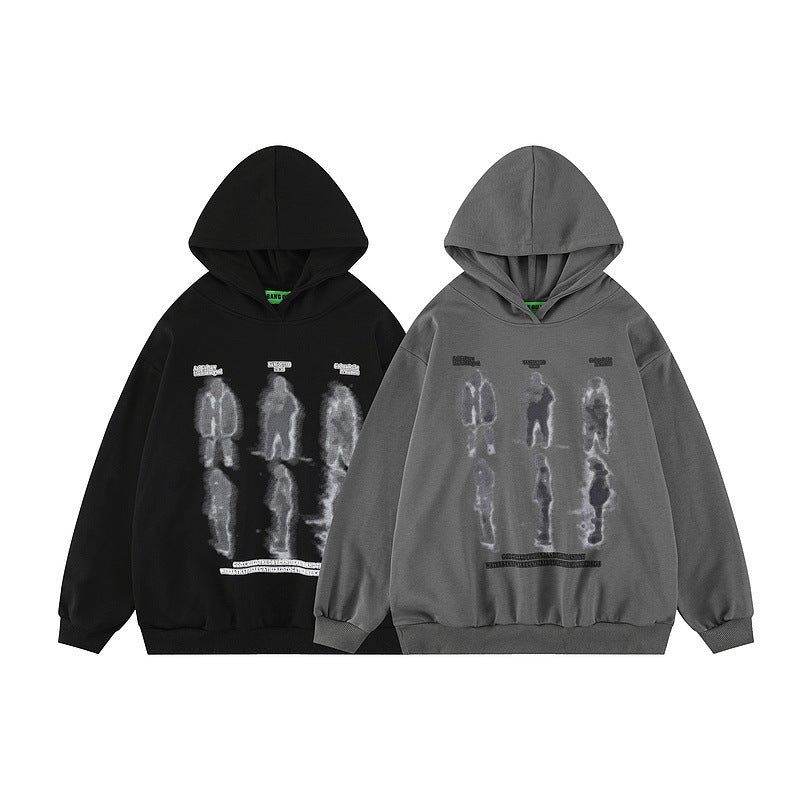 Dark Print Oversized Hoodie — Unisex