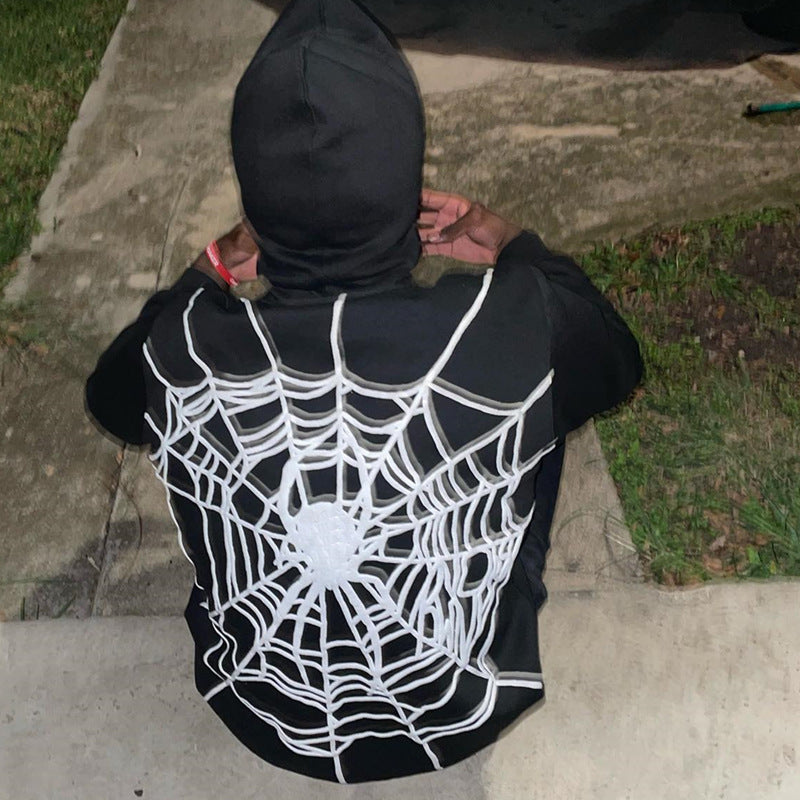 Spider Web Foam Hoodie — Hip Hop Streetwear