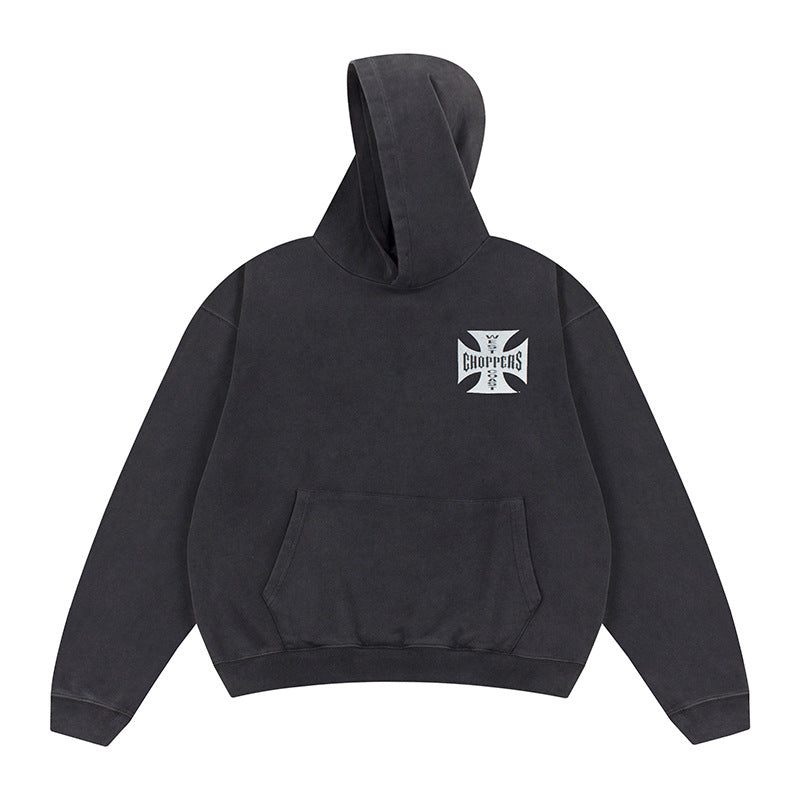 Cohen Portrait Washed Hoodie — Oversized Fit