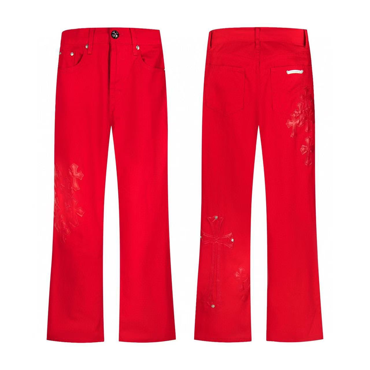 Chrome Cross Label Washed Jeans — Couple Loose Fit