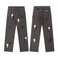 Chrome Cross Label Washed Jeans — Couple Loose Fit