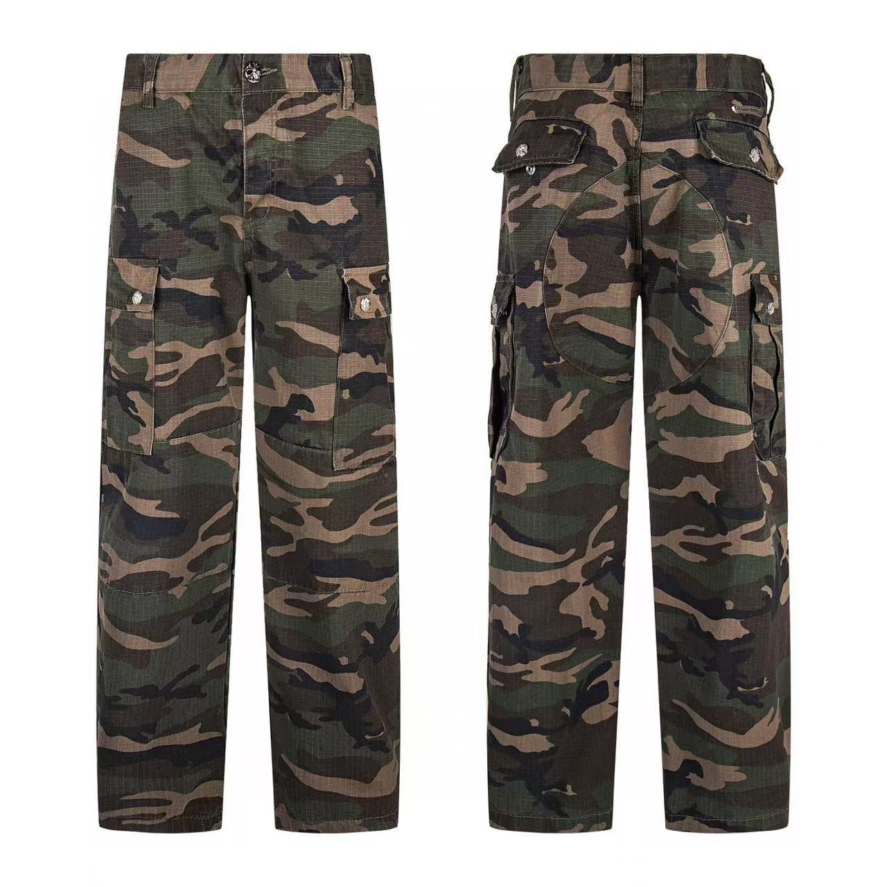 Chrome Cross Label Washed Jeans — Couple Loose Fit