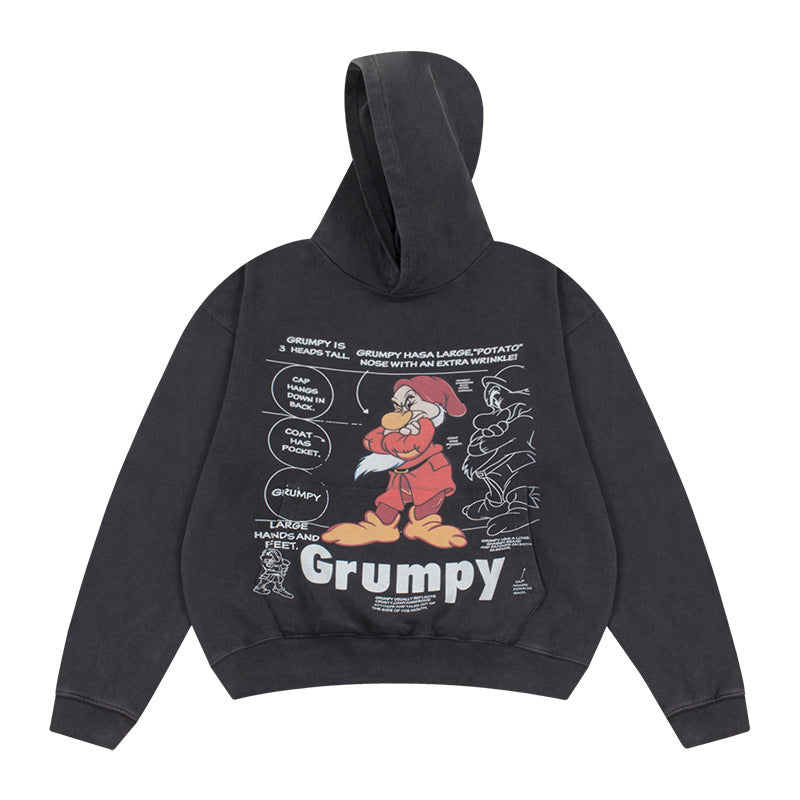 Cohen Portrait Washed Hoodie — Oversized Fit