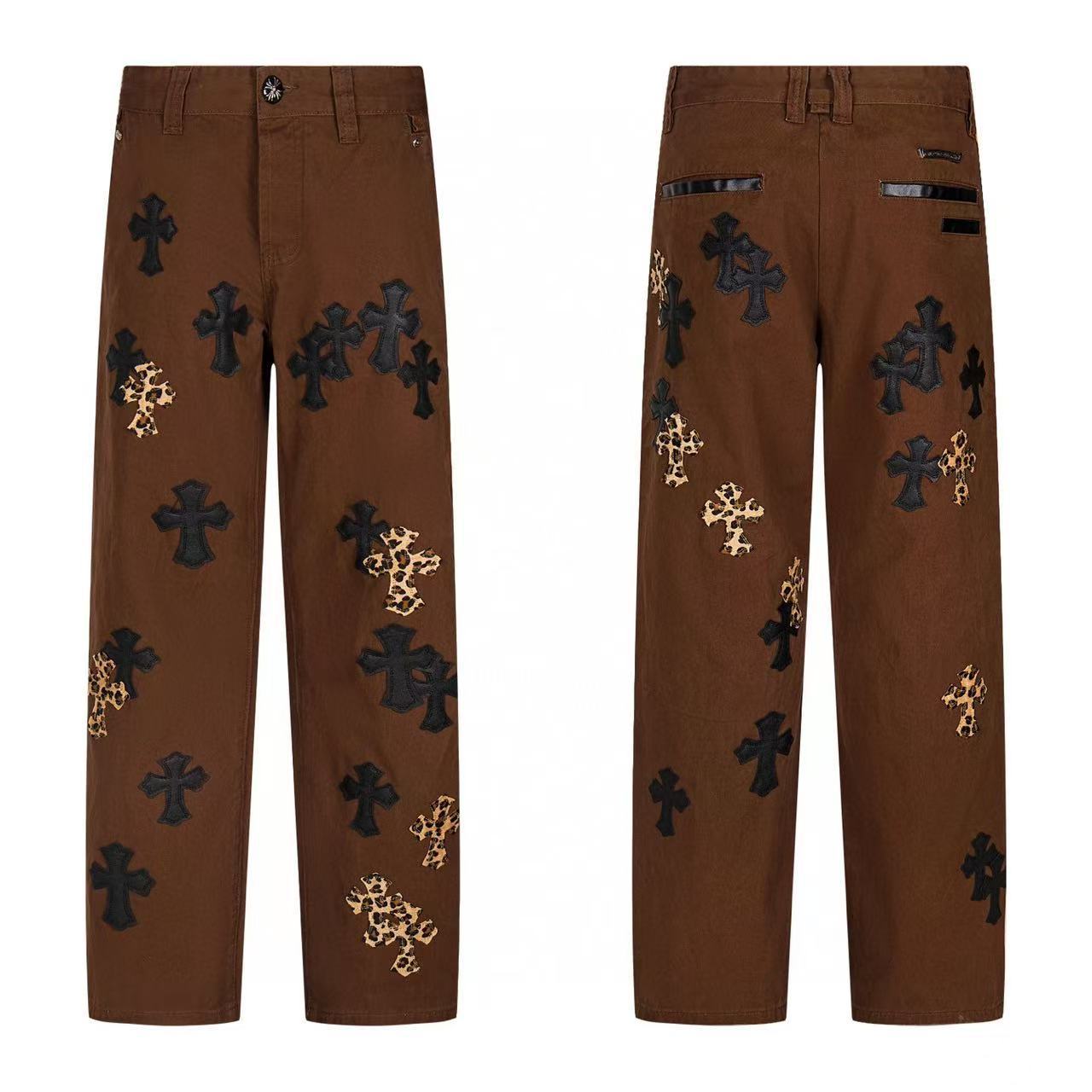 Chrome Cross Label Washed Jeans — Couple Loose Fit