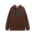 Embroidered Zip Hoodie
