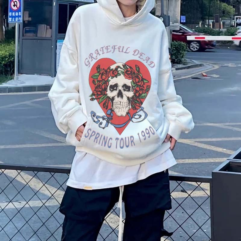 Cohen Portrait Washed Hoodie — Oversized Fit