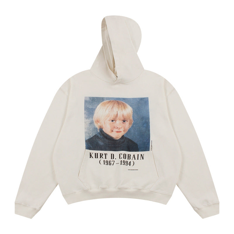 Cohen Portrait Washed Hoodie — Oversized Fit