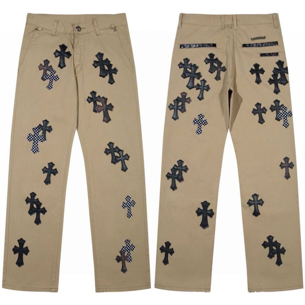 Chrome Cross Label Washed Jeans — Couple Loose Fit