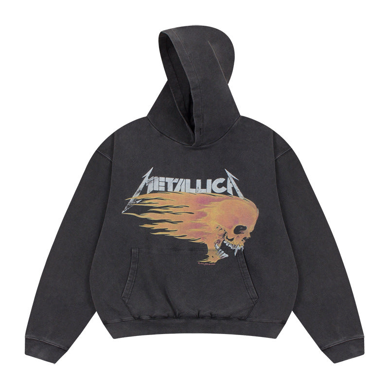 Cohen Portrait Washed Hoodie — Oversized Fit