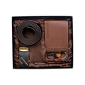 Men's Business Gift Set — Wallet, Belt, Keychain & Pen