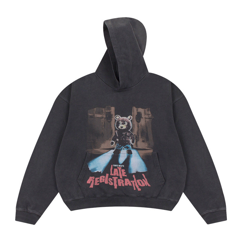 Cohen Portrait Washed Hoodie — Oversized Fit
