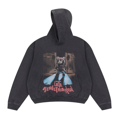 Cohen Portrait Washed Hoodie — Oversized Fit