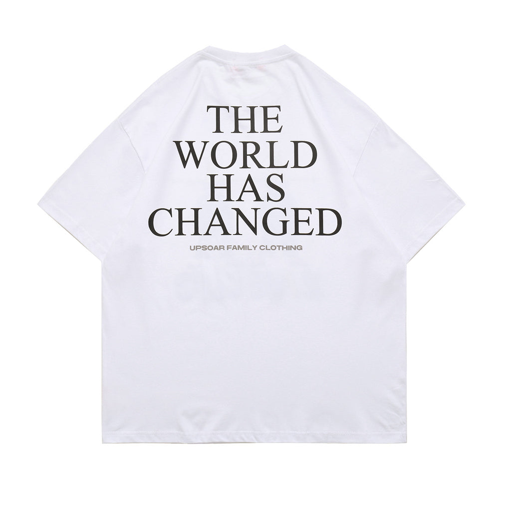 Letter Print Oversized Tee — Unisex Street Style