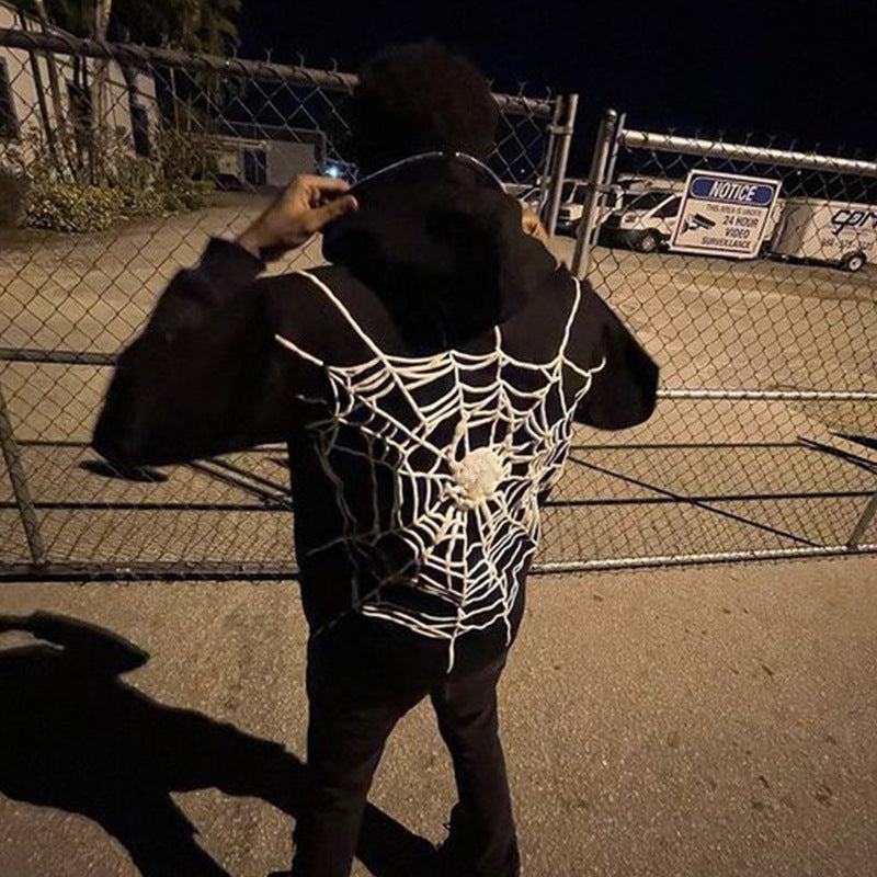 Spider Web Foam Hoodie — Hip Hop Streetwear