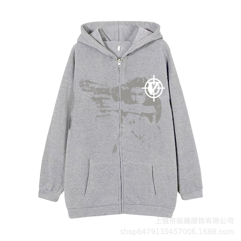 Zip-Up Hoodie Cardigan — Oversized Street Style