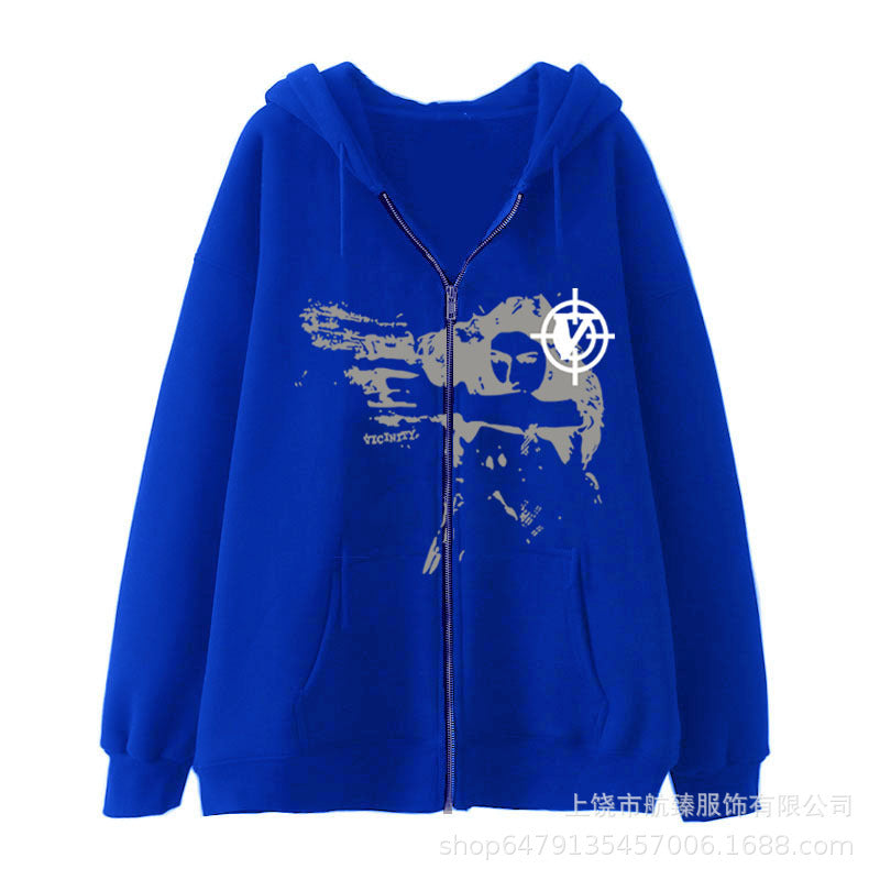 Zip-Up Hoodie Cardigan — Oversized Street Style