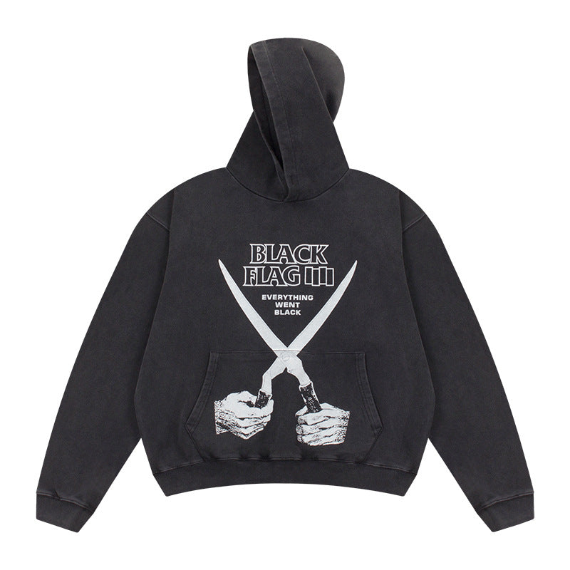 Cohen Portrait Washed Hoodie — Oversized Fit