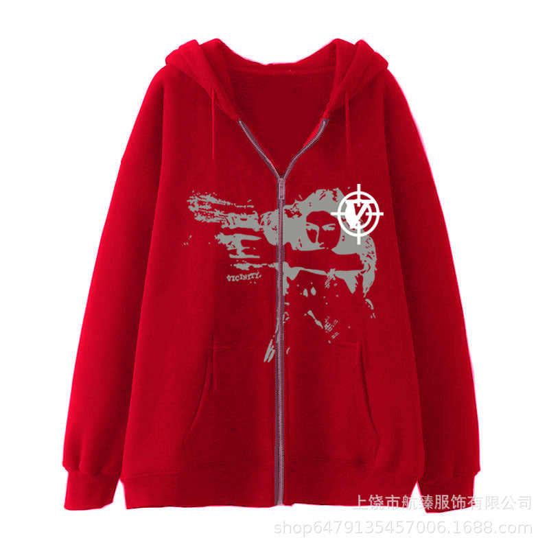 Zip-Up Hoodie Cardigan — Oversized Street Style