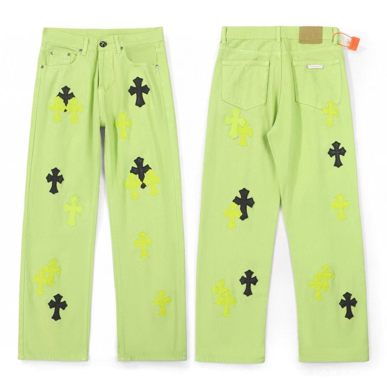 Chrome Cross Label Washed Jeans — Couple Loose Fit