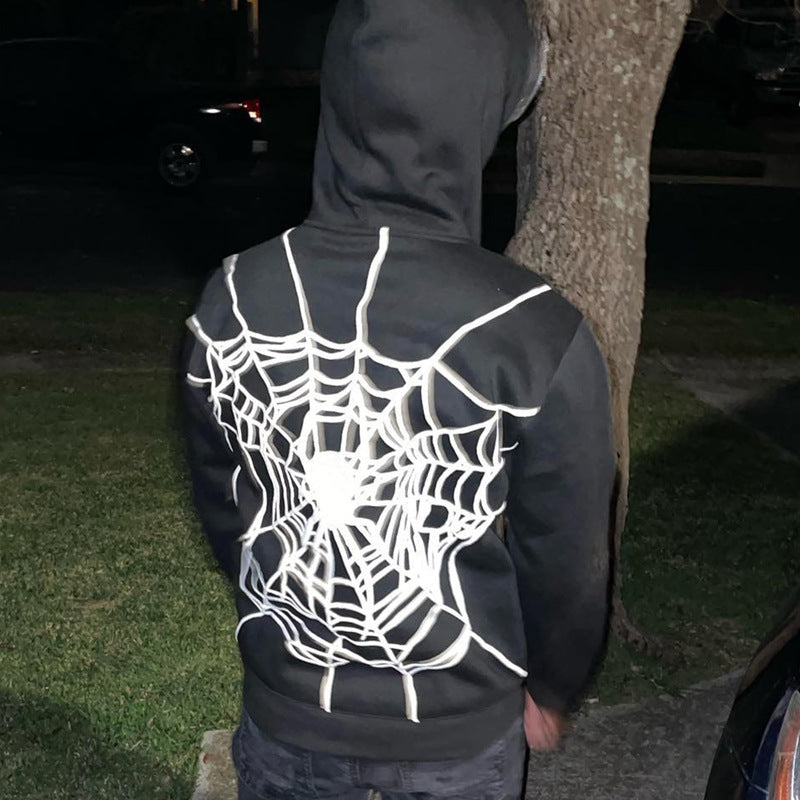 Spider Web Foam Hoodie — Hip Hop Streetwear