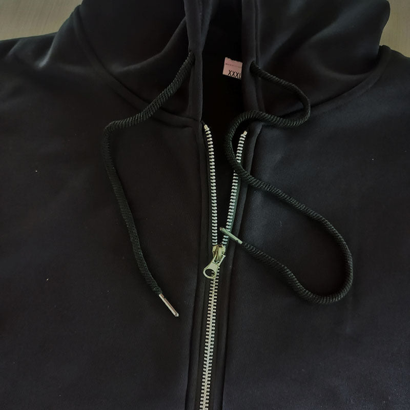 Zip-Up Hoodie Cardigan — Oversized Street Style