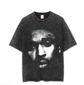 Irving Retro Print Washed Tee — Heavy Oversized